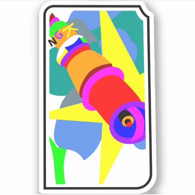 Adesivo Vinheta "NGKFLOWER" (Frente)