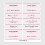 Adesivo Vinheta Número da Tabela Nomes de Convidado do Car<br><div class="desc">Fácil de personalizar,  nomes e números de tabelas/números e nomes de tabelas de cartões de casamento individuais.</div>