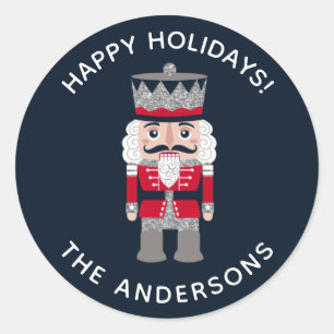 Adesivo Vinheta Nutcracker Vermelho Negro Natal Feriado