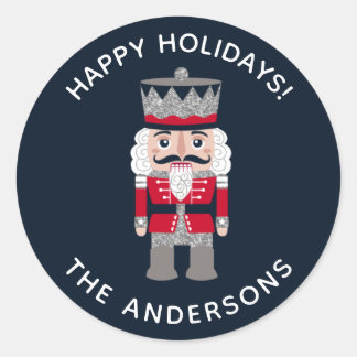 Adesivo Vinheta Nutcracker Vermelho Negro Natal Feriado