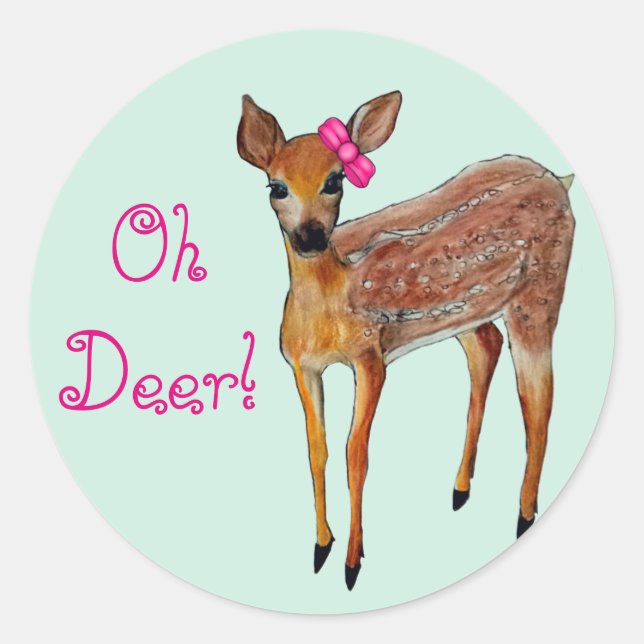 Adesivo Vinheta "Oh Deer" (Frente)