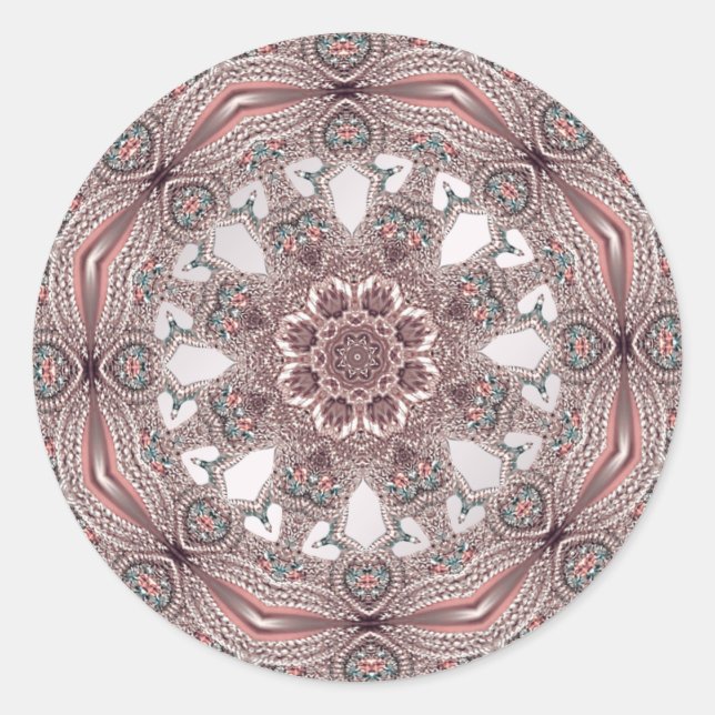 Adesivo Vinheta Ornamental Rosa (Frente)