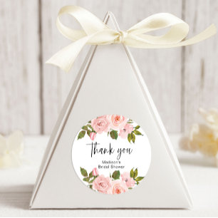 Adesivo Vinheta Oval De Casamento Floral Rosa Rosa Rosa Es