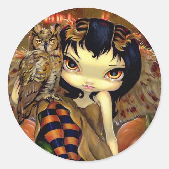 Adesivo Vinheta "Owlyn in Autumn" (Frente)