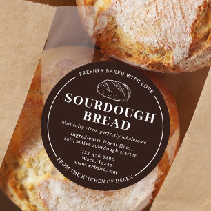Adesivo Vinheta-pão de padaria russa Brown Sourdough