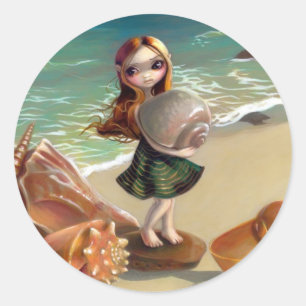 Adesivo Vinheta "Pela praia"