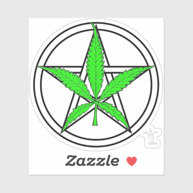 Adesivo Vinheta Pentagrama Greenleaf (Folha)