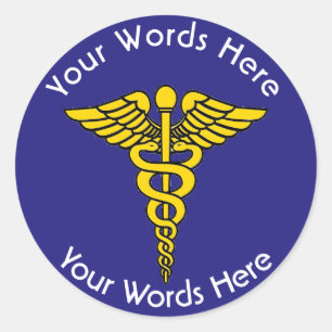 Adesivo Vinheta Personalizada Caduceus