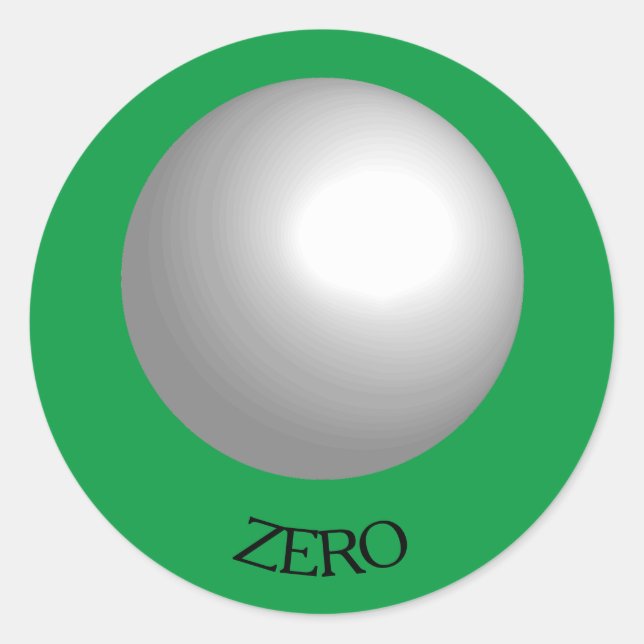 Adesivo Vinheta Personalizada de Bola de Piscina Branca (Frente)