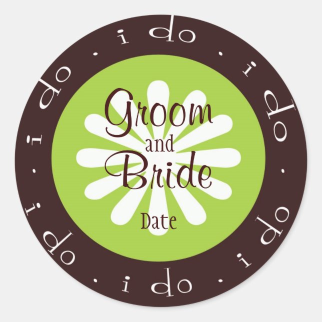 Adesivo Vinheta personalizada de casamento (Frente)