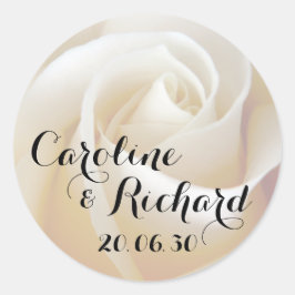 Adesivo Vinheta Personalizada de Casamento Floral