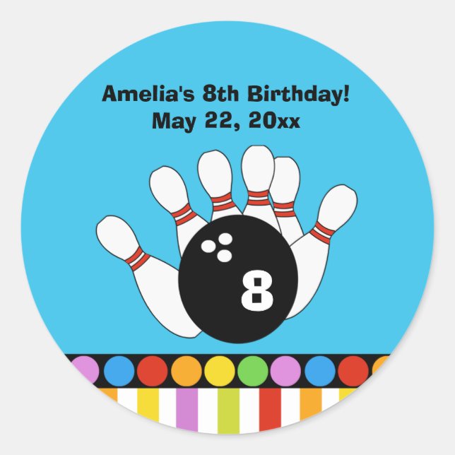 Adesivo Vinheta Personalizada de Favoritos de Aniversário  (Frente)