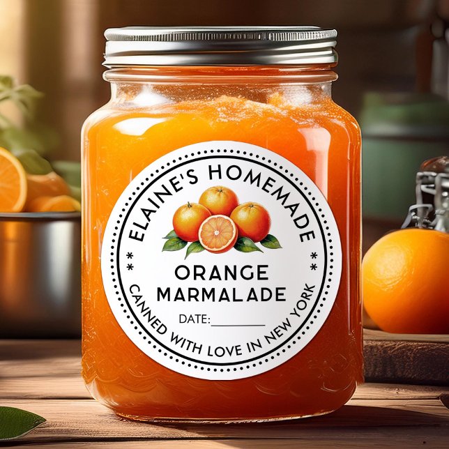 Adesivo Vinheta personalizada de laranja com laranjas (Criador carregado)