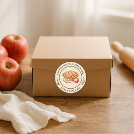 Adesivo Vinheta Personalizada de Pizza de Apple Homemade