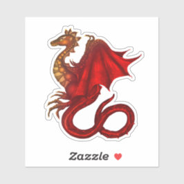 Adesivo Vinheta personalizada de vinil do dragão