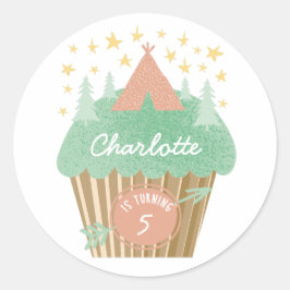 Adesivo Vinheta Personalizada do Cupcake de Luz