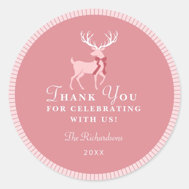 Adesivo Vinheta personalizada do Partido de Natal (Frente)