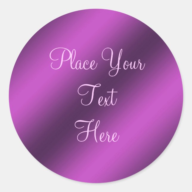 Adesivo Vinheta Personalizável de Folha Metálica Roxa (Frente)