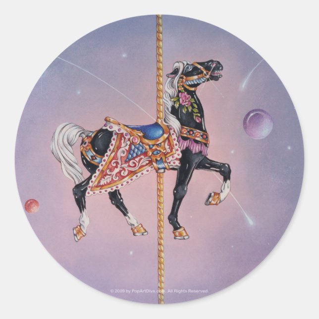 Adesivo Vinheta - Petaluma Carousel Horse 2 (Frente)