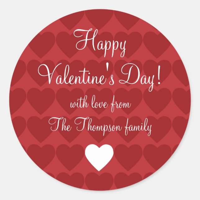 Adesivo Vinheta-presente de amor repetido (Frente)