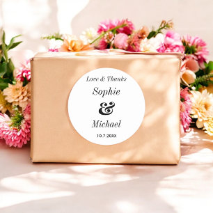 Adesivo Vinheta Preta de Noiva de Casamento Branco