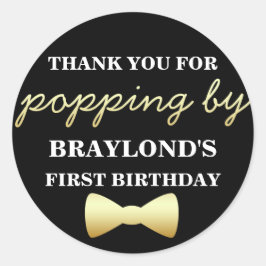 Adesivo Vinheta Preta e Dourada de Pipoca com Torneira de