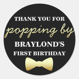 Adesivo Vinheta Preta e Dourada de Pipoca com Torneira de