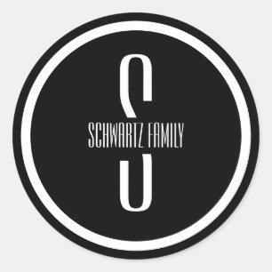 Adesivo Vinheta Preta Moderna