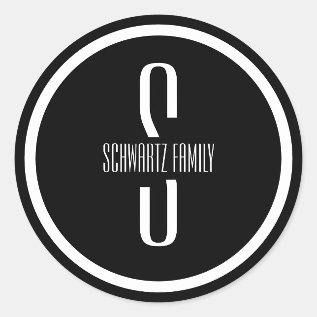 Adesivo Vinheta Preta Moderna (Frente)