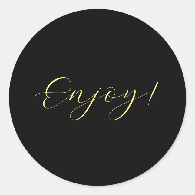 Adesivo Vinheta Preto para Desfrutar de Fundo (Frente)