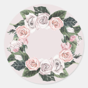 Adesivo Vinheta primavera rosa WREATH