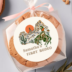 Adesivo Vinheta primeiro aniversario de Garota Rodeada Oci