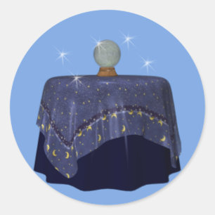 Adesivo Vinheta Psicológica Crystal Ball Fortune Teller