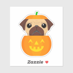 Adesivo Vinheta Pugkin do Halloween