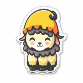Adesivo Vinheta quadrada clássica de ovelha