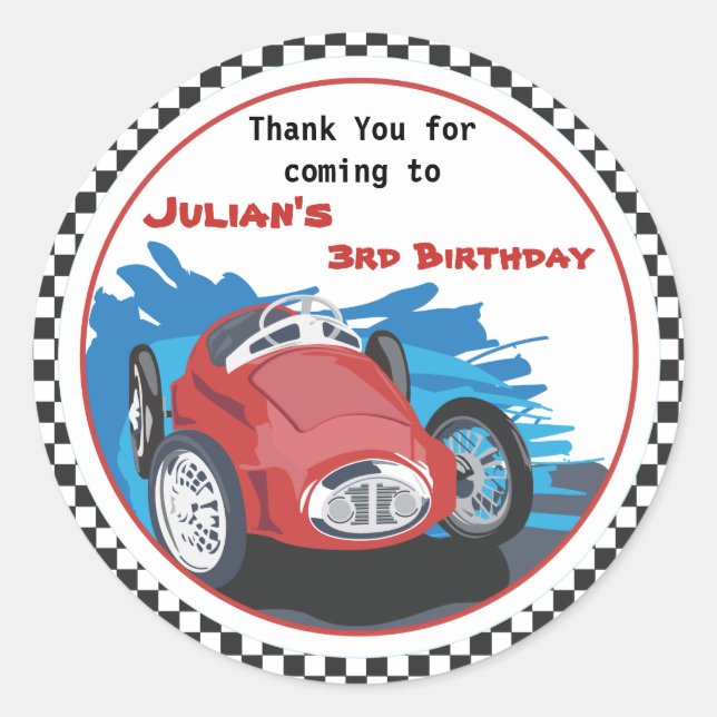 Adesivo Vinheta Race Car (Frente)