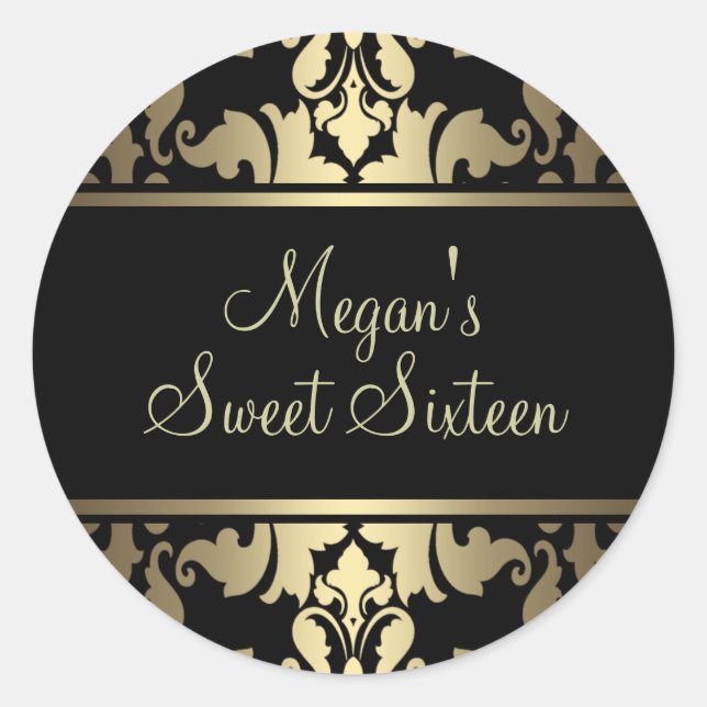 Adesivo Vinheta Real Dourada (Frente)