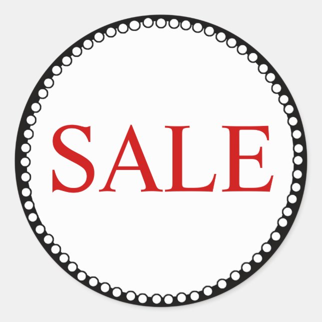 Adesivo Vinheta Red Black Sale para Empresas (Frente)