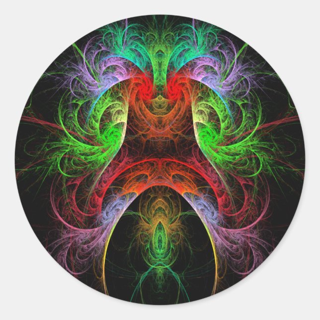 Adesivo Vinheta redonda Abstrato de carnaval (Frente)