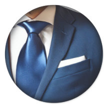 Vinheta redonda azul colada clássica