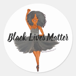 Adesivo Vinheta redonda BLM Ballerina