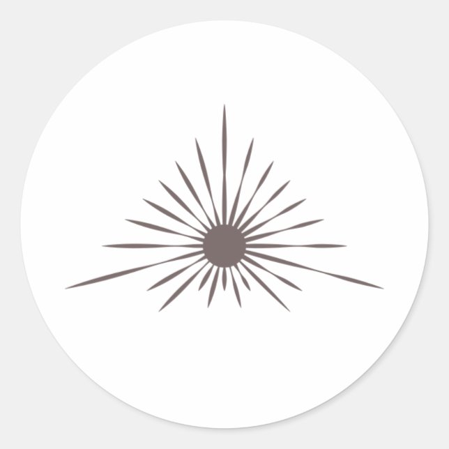 Adesivo Vinheta redonda branca com logotipo Sun LRW (Frente)