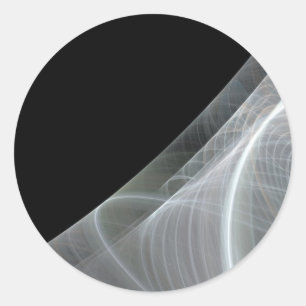 Adesivo Vinheta redonda branca e preta