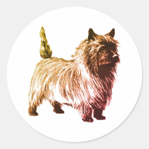 Adesivo Vinheta redonda clássica Cairn Terrier