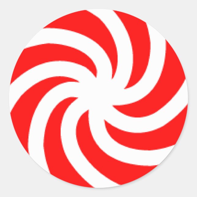 Adesivo Vinheta redonda clássica com balas de hortelã-pime (Frente)