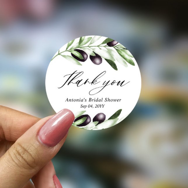 Adesivo Vinheta redonda clássica com Chá de panela de ramo (Criador carregado)