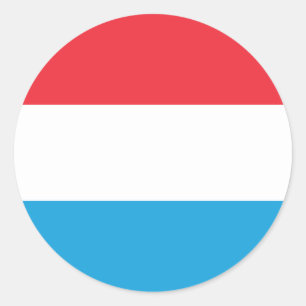 Adesivo Vinheta redonda clássica com sinalizador luxemburg
