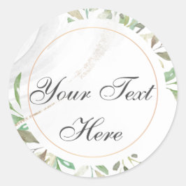 Adesivo Vinheta redonda clássica com texto personalizado d