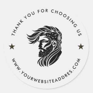 Adesivo Vinheta redonda clássica com tipografia personaliz