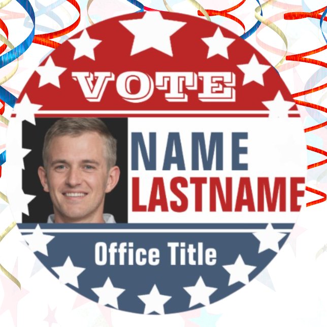 Adesivo Vinheta redonda clássica da campanha eleitoral de  (Criador carregado)